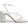image:imageDREAM PAIRS Womens Heels Chunky Block Strappy Square Open Toe Ankle Buckle 315 Inch Heeled Sandals Wedding Party Dress Prom ShoesWhiterhinestone