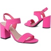 image:imageDREAM PAIRS Womens High Chunky Heels Square Toe Block Ankle Strap 3 inch Comfortable Heeled Sandals For Formal Wedding Party DressHot Pinksuede