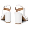 image:imageDREAM PAIRS Womens High Chunky Heels Square Toe Block Ankle Strap 3 inch Comfortable Heeled Sandals For Formal Wedding Party DressWhite