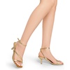 image:imageDREAM PAIRS Womens Low Kitten Heels Strappy Open Square Toe Ankle Strap Sexy Fashion Comfort Dress Shoes Party Heeled SandalsGold