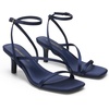 image:imageDREAM PAIRS Womens Low Kitten Heels Strappy Open Square Toe Ankle Strap Sexy Fashion Comfort Dress Shoes Party Heeled SandalsNavy