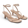 image:imageDREAM PAIRS Womens Low Kitten Heels Strappy Open Square Toe Ankle Strap Sexy Fashion Comfort Dress Shoes Party Heeled SandalsNudenubuck