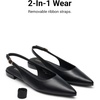 image:imageDREAM PAIRS Womens Slingback Dressy Pointed Toe Ballet Flats with Buckle Strap Low Heel Dress Flat ShoesBlack