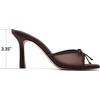 image:imageDREAM PAIRS Womens Square Open Toe Heels With Bow Vintage Slip on Stiletto High Backless Dressy Sandals for Daily PartyBrown