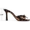 image:imageDREAM PAIRS Womens Square Open Toe Heels With Bow Vintage Slip on Stiletto High Backless Dressy Sandals for Daily PartyLeopard