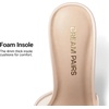 image:imageDREAM PAIRS Womens Square Open Toe Heels With Bow Vintage Slip on Stiletto High Backless Dressy Sandals for Daily PartyNude