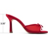 image:imageDREAM PAIRS Womens Square Open Toe Heels With Bow Vintage Slip on Stiletto High Backless Dressy Sandals for Daily PartyRed
