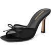 image:imageDREAM PAIRS Womens Square Open Toe Heels With Bow Vintage Slip on Stiletto High Backless Dressy Sandals for Daily PartyBlack