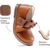 image:imageDREAM PAIRS Girls Mary Jane Shoes  Toddler School Uniform Dress Shoes Wide Toe Ballet Flats with Detachable Bow for Little KidsBrown