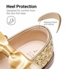 image:imageDREAM PAIRS Girls Mary Jane Shoes  Toddler School Uniform Dress Shoes Wide Toe Ballet Flats with Detachable Bow for Little KidsGold