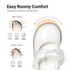 image:imageDREAM PAIRS Girls Mary Jane Shoes  Toddler School Uniform Dress Shoes Wide Toe Ballet Flats with Detachable Bow for Little KidsWhite