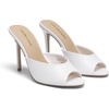 image:imageDREAM PAIRS Mule Heels for Women High Heels Stiletto Open Round Peep Toe Mules Sandals Slip on Dress Shoes 2026 Sexy Heeled for Party Dressy Prom WeddingWhite