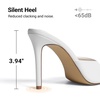 image:imageDREAM PAIRS Mule Heels for Women High Heels Stiletto Open Round Peep Toe Mules Sandals Slip on Dress Shoes 2026 Sexy Heeled for Party Dressy Prom WeddingWhite