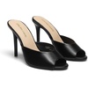 image:imageDREAM PAIRS Mule Heels for Women High Heels Stiletto Open Round Peep Toe Mules Sandals Slip on Dress Shoes 2026 Sexy Heeled for Party Dressy Prom WeddingBlackpu