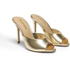 image:imageDREAM PAIRS Mule Heels for Women High Heels Stiletto Open Round Peep Toe Mules Sandals Slip on Dress Shoes 2026 Sexy Heeled for Party Dressy Prom WeddingLight Gold