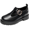 image:imageDREAM PAIRS Girls Mary Jane Dress Shoes School Uniform TStrap Loafers Platform Chunky Heel Closed Toe FlatsBlack
