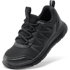 image:imageDREAM PAIRS Boys Girls Shoes Kids DuraPlay Tennis Running Non Slip Athletic Walking Lightweight Lace Up Footwear Sneakers for LittleBig KidAll Black