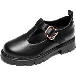 image:imageDREAM PAIRS Girls Mary Jane Dress Shoes School Uniform TStrap Loafers Platform Chunky Heel Closed Toe FlatsBlack