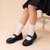 image:imageDREAM PAIRS Girls School Shoes Uniform Mary Jane Dress Platform Chunky Oxford Pumps with Bow for Toddler Little Big KidBlack