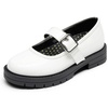 image:imageDREAM PAIRS Girls School Shoes Uniform Mary Jane Dress Platform Chunky Oxford Pumps with Bow for Toddler Little Big KidWhite