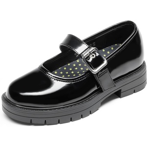 image:imageDREAM PAIRS Girls School Shoes Uniform Mary Jane Dress Platform Chunky Oxford Pumps with Bow for Toddler Little Big KidAll Black