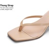 image:imageDREAM PAIRS Kitten Heels for Women Flip Flop Low Heels Square Open Toe Sandals Thong 197 Inch Heeled Sandals for Summer VacationNude