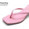 image:imageDREAM PAIRS Kitten Heels for Women Flip Flop Low Heels Square Open Toe Sandals Thong 197 Inch Heeled Sandals for Summer VacationPink