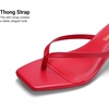 image:imageDREAM PAIRS Kitten Heels for Women Flip Flop Low Heels Square Open Toe Sandals Thong 197 Inch Heeled Sandals for Summer VacationRed
