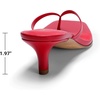 image:imageDREAM PAIRS Kitten Heels for Women Flip Flop Low Heels Square Open Toe Sandals Thong 197 Inch Heeled Sandals for Summer VacationRed