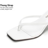 image:imageDREAM PAIRS Kitten Heels for Women Flip Flop Low Heels Square Open Toe Sandals Thong 197 Inch Heeled Sandals for Summer VacationWhite