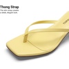 image:imageDREAM PAIRS Kitten Heels for Women Flip Flop Low Heels Square Open Toe Sandals Thong 197 Inch Heeled Sandals for Summer VacationYellow