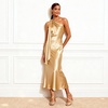 image:imageDREAM PAIRS Womens NILE Strappy Stiletto Heels Open Toe Ankle Strap Dress SandalsGoldGlitter