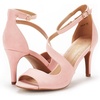 image:imageDREAM PAIRS Womens NILE Strappy Stiletto Heels Open Toe Ankle Strap Dress SandalsPink