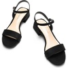 image:imageDREAM PAIRS Womens Open Toe Block Low Heel Dress Sandals  Stable low heel with an adjustable ankle strap for a secure fit ideal for weddings parties work and dressy occasionsBlacksuede