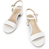 image:imageDREAM PAIRS Womens Open Toe Block Low Heel Dress Sandals  Stable low heel with an adjustable ankle strap for a secure fit ideal for weddings parties work and dressy occasionsWhitepu1