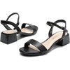 image:imageDREAM PAIRS Womens Open Toe Block Low Heel Dress Sandals  Stable low heel with an adjustable ankle strap for a secure fit ideal for weddings parties work and dressy occasionsBlackpu
