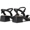 image:imageDREAM PAIRS Womens Open Toe Block Low Heel Dress Sandals  Stable low heel with an adjustable ankle strap for a secure fit ideal for weddings parties work and dressy occasionsBlackpu