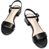 image:imageDREAM PAIRS Womens Open Toe Block Low Heel Dress Sandals  Stable low heel with an adjustable ankle strap for a secure fit ideal for weddings parties work and dressy occasionsBlackpu