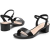 image:imageDREAM PAIRS Womens Open Toe Block Low Heel Dress Sandals  Stable low heel with an adjustable ankle strap for a secure fit ideal for weddings parties work and dressy occasionsBlackpu1