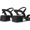 image:imageDREAM PAIRS Womens Open Toe Block Low Heel Dress Sandals  Stable low heel with an adjustable ankle strap for a secure fit ideal for weddings parties work and dressy occasionsBlacksuede