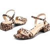 image:imageDREAM PAIRS Womens Open Toe Block Low Heel Dress Sandals  Stable low heel with an adjustable ankle strap for a secure fit ideal for weddings parties work and dressy occasionsLeopardsuede