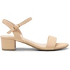image:imageDREAM PAIRS Womens Open Toe Block Low Heel Dress Sandals  Stable low heel with an adjustable ankle strap for a secure fit ideal for weddings parties work and dressy occasionsNudenubuck1