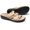 image:imageDREAM PAIRS Womens Slides Arch Support Slip on Flat Sandals Wide Plantar Fasciitis Soft Cushion Slippers With Adjustable StrapsNude