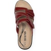 image:imageDREAM PAIRS Womens Slides Arch Support Slip on Flat Sandals Wide Plantar Fasciitis Soft Cushion Slippers With Adjustable StrapsRedpu