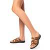 image:imageDREAM PAIRS Womens Slides Arch Support Slip on Flat Sandals Wide Plantar Fasciitis Soft Cushion Slippers With Adjustable StrapsTan