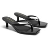 image:imageDREAM PAIRS Kitten Heels for Women Flip Flop Low Heels Square Open Toe Sandals Thong 197 Inch Heeled Sandals for Summer VacationBlack