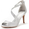 image:imageDREAM PAIRS Womens NILE Strappy Stiletto Heels Open Toe Ankle Strap Dress SandalsSilverGlitter