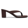 image:imageDREAM PAIRS Dress Summer Travel Chunky Heel Sandals Square Open Toe Slip On Flip Flop Heels Comfortable Thong Elgeant Sandals for Women Walking 2026Dark Brown