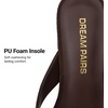 image:imageDREAM PAIRS Dress Summer Travel Chunky Heel Sandals Square Open Toe Slip On Flip Flop Heels Comfortable Thong Elgeant Sandals for Women Walking 2026Dark Brown