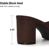 image:imageDREAM PAIRS Dress Summer Travel Chunky Heel Sandals Square Open Toe Slip On Flip Flop Heels Comfortable Thong Elgeant Sandals for Women Walking 2026Dark Brown